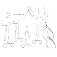 OdontoMed2011 SET 16 PIECES BODY EAR LIP FORCEPS PLIERS CLAMPS TOOLS ODM