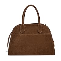 Vintage Suede Tote Bag for Women, Adjustable Strap, Fashion Retro Handle Bags, Large Capacity Crossbody Shoulder Satchel