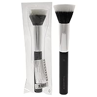 Fluid Foundation Brush 27 - Double Fiber Synthetic Yarn Bristles - Guarantees Precise, Uniform Application of Cream and Liquid - Releases Adequate Product for Neat, Smooth Finish - 1 Pc