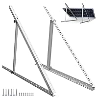 Upgraded 45in Solar Panel Mount Brackets, with Foldable Tilt Legs, Suitable for 2-4pcs 180 200 300 400 Watt Solar Panels Adjustable Mounting Brackets Kits for RV, Roof, Boat, and Off-Grid