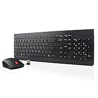 510 Wireless Keyboard & Mouse Combo, 2.4 GHz Nano USB Receiver, Full Size, Island Key Design, Left or Right Hand, 1200 DPI Optical Mouse, GX30N81775, Black