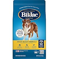 Bil-Jac Dog Food Dry Adult Select Formula 6 lb Bag - Real Chicken 1st Ingredient, Easy to Chew Bites, Small or Large Breed - Super Premium Since 1947