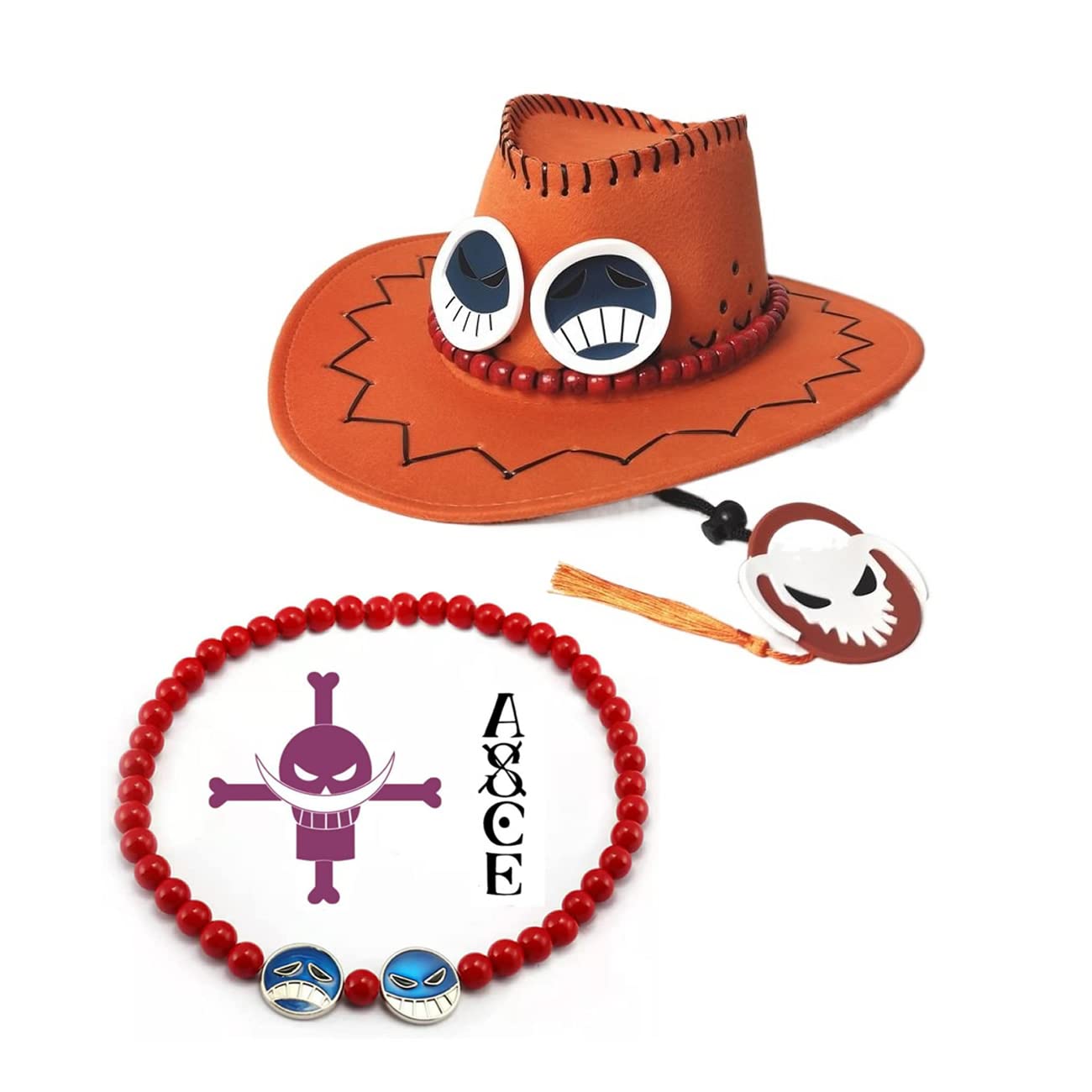 Mua Meifng Portgas-D-Ace Cosplay Hat +Necklace+Tattoos,Anime Cosplay Costume  Accessories Trên Amazon Mỹ Chính Hãng 2023 | Giaonhan247
