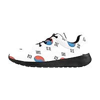 Korea South Flag Mens Lightweight Breathable Running Shoes Walking Sneaker