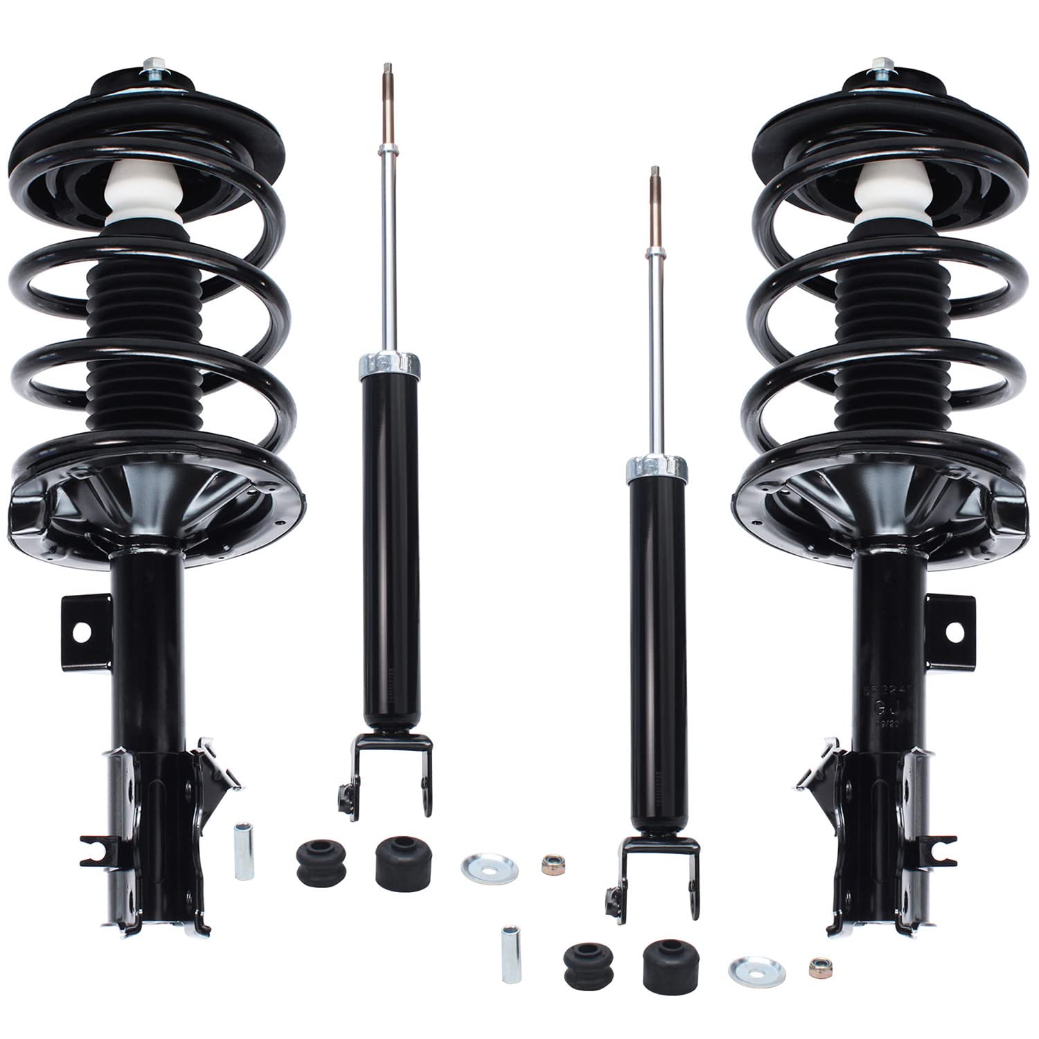 Detroit Axle - 4PC Front Strut & Coil Spring Assembly + Rear Shocks Absorbers for 2004 2005 2006 2007 Nissan Maxima