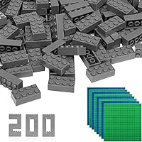 Classic Building Bricks with 32x32 Baseplates, 1200 Piece 2x4 Building Blocks STEM Creative Building Toys with 8 Pack of Mix 2 Color Baseplates for Kids Age 6+