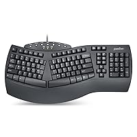 Perixx Periboard-512 Ergonomic Split Keyboard - Natural Ergonomic Design - Black - Bulky Size 19.09