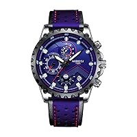 NIBOSI 2019 New Men's Watch Leather Automatic Date Quartz Watches Men's Luxury Brand Waterproof Sports Watch