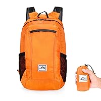 Backpack,Portable Foldable Backpack Waterproof Backpack Folding Bag Ultralight Outdoor Pack for Women Men Travel, Orange