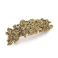Metal Barrettes Flower and Butterfly Hairpin Large Hand Crafted Fashion Hair Clips Headwear for Woman