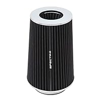 Spectre Universal Clamp-On Air Filter: High Performance, Washable Filter: Round Tapered; 3 in/3.5 in/4 in Flange ID; 10.6 in (269 mm) Height; 6 in (152 mm) Base; 4.75 in (121 mm) Top, SPE-9731, Black