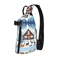 Polyester Fiber Waterproof Waist Bag -Backpack 4 Pocket Compartments Ideal for Outdoor Activities Winter Fawn