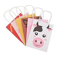 BESTOYARD 12pcs Children's Animal Paper Bag Zoo Themed Party Bag Farm Animal Bag Paper Retail Bags Shopping European Standard 150g Paper Biscuit Bag Gift