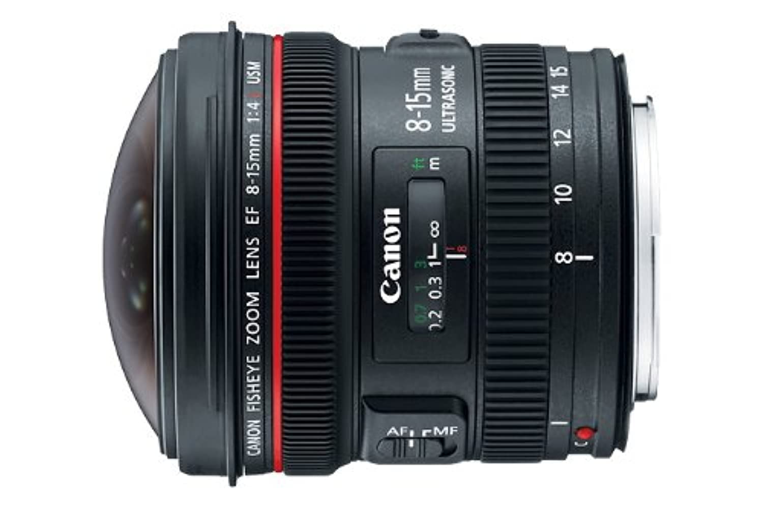 Canon EF 8-15mm f/4L Fisheye USM Ultra-Wide Zoom Lens for Canon EOS SLR Cameras Black