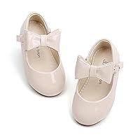 THEE BRON Toddler Dress Shoes Flower Girls Glitter Mary Jane Ballerina Flat Shoes
