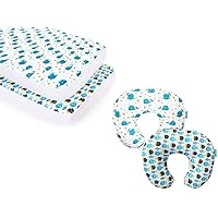 Nursing Pillow Cover 2 Pack for Breastfeeding Pillow, Great, Perfect Newborn Gift, Best Choice for Mom or Baby/Baby Crib Sheet 2 Pack, Machine Washable, Microfiber, Whale