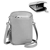 befen Genuine Leather Crossbody Cell Phone Purse for Women, Women's Small Zip Around Crossbody Wallet Bags
