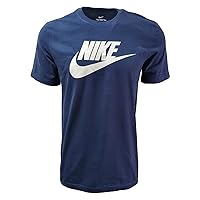 Nike Men's Graphics Logo Sportswear T-Shirt (US, Alpha, Small, Regular, Regular, Navy/White)