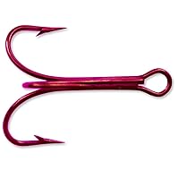 3551 Classic Treble Standard Strength Fishing Hooks | Tackle for Fishing Equipment | Comes in Bronz, Nickle, Gold, Blonde Red, [Size 10, Pack of 25]