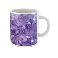 Coffee Mug Purple Crystal Amethyst Pink Gemstone Stone Gem Nature Jewel 11 Oz Ceramic Tea Cup Mugs Best Gift Or Souvenir For Family Friends Coworkers