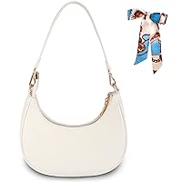 Shoulder Bag Women's Hobo Bag Half Moon Shoulder Bag with Zip PU Leather Retro Armpit Bag Y2k Fashion Handbags Gift for Women Dating Travel Party Shopping