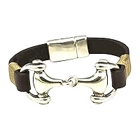 Horse Bit Bracelet - Snaffle Bit Bracelet - Men Women Horse Bracelet - Equestrian Jewelry - Horse Lover Gifts - Silver Equestrian Bracelet