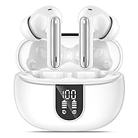 Wireless Earbuds, Bluetooth 5.3 Headphones 40Hrs Playtime Deep Bass Stereo in-Ear Earbud, LED Power Display, Call Noise Canceling Headphones with Mic, IP7 Waterproof Earphones for iPhone Android