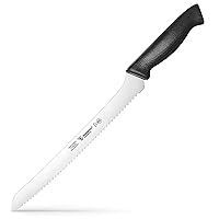Cusine Pro, 12 inch Offset Bread Knife Serrated Knife Wave Razor-Sharp Blade Comfortable Grip Dishwasher Safe, NSF Certified