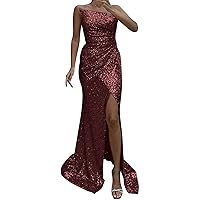 XJYIOEWT Wedding Guest Dresses for Women,Women's Elegant Solid Sequin Dress Strap Sleeveless Backless Strap Cocktail WOM