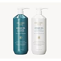 ORLANDO PITA Salon Size Argan Oil Glossing Shampoo and Conditioner Set, Moisturizing & Shine-Enhancing for Smoother & Healthier Looking Hair, 27 Oz each