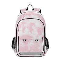 ALAZA Rose Gold Marble Pink Tie Dye Laptop Backpack Purse for Women Men Travel Bag Casual Daypack with Compartment & Multiple Pockets