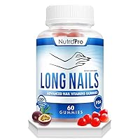 Nail Growth Vitamins for Stronger Nail - No More Chipped Nails.Nail Strengthener and Growth Supplement Gummies – Grow Strong Long Nails with Biotin and Collagen Gummies.
