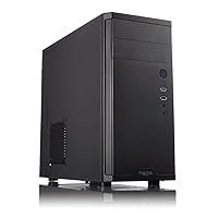 Fractal Design Core 1100 - Mini Tower Computer Case - mATX - High Airflow and Cooling - 1x 120mm Silent Fan Included - Brushed Aluminium - Black