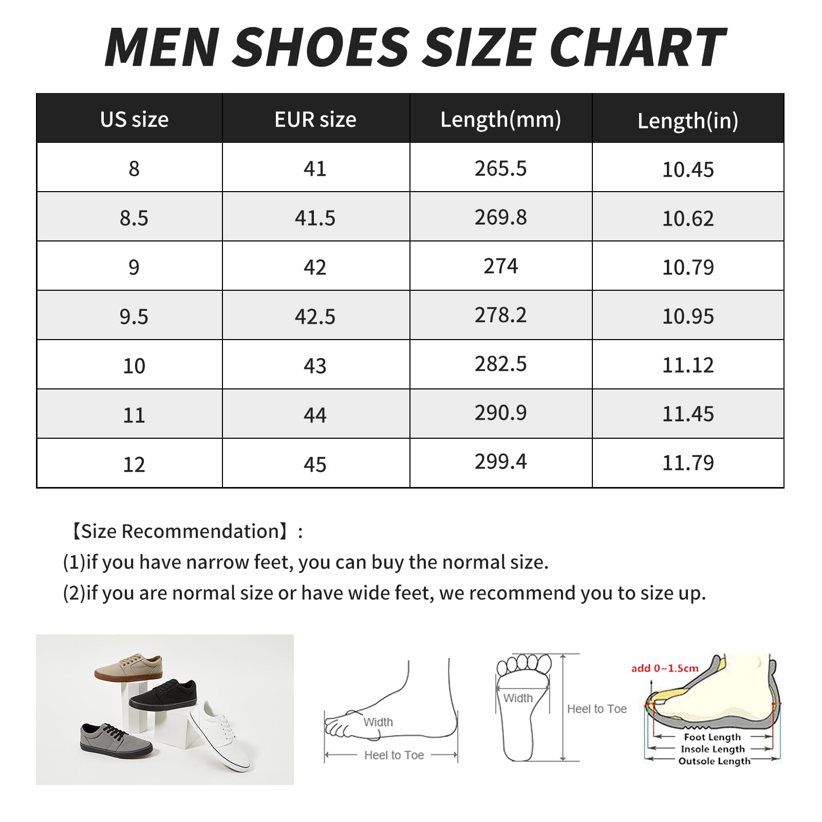 BENPAO Mens White Casual Shoes All Black Fashion Sneakers for Men Low Top Lace Up Canvas Shoes