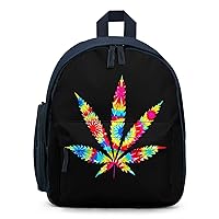 Weed Colorful Art Mini Travel Backpack Casual Lightweight Hiking Shoulders Bags with Side Pockets