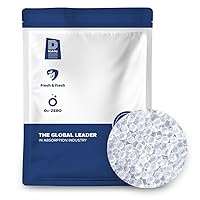 Dry & Dry [1.5 LBS] Premium Pure & Safe White Silica Gel Beads(Industry Standard 3-5 mm) Silica - Rechargeable Silica Beads, Silica Gel, Desiccant Beads