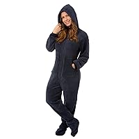 One Piece Hooded Plush Footed Pajamas Onesie for Men & Women