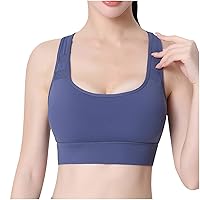 Racerback Sports Bras Y Back Cropped Bra for Yoga Workout Fitness Low Impact Push Up Compression Seamless Bralettes