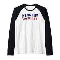 Kennedy 2024 For President Raglan Baseball Tee
