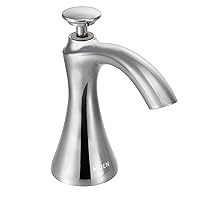 Moen S3946C Transitional Deck Mounted Kitchen Soap Dispenser with Above the Sink Refillable Bottle, Chrome