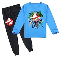 Toddler Ghostbuster Soft Pullover Shirt Crew Neck Tee Tops and Jogger Pants Kid 2 Pcs Outfit Set