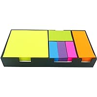 4A Sticky Note Bundle Set, Colored Rectangular Notes and Index Flags Organizer, Gifts for Students and Teachers! 100 Sheets/Pad, 6 Pads/Set, 600 Sheets/Set, 4A BS 1801
