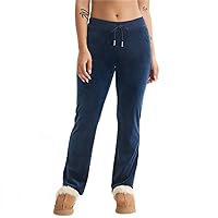Juicy Couture Women's Rib Waist Velour Pants with Drawcord