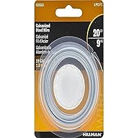 The Hillman Group 123133 19 Gauge Galvanized Steel Wire, 50-Feet, 1-Pack