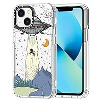 MOSNOVO for iPhone 13 Case, [Buffertech 6.6 ft Drop Impact] [Anti Peel Off] Clear Shockproof TPU Protective Bumper Phone Cases Cover with UFO Design for iPhone 13