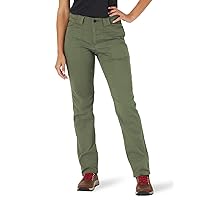 ATG by Wrangler Women's Canvas Slim Fit Pant, Olive, 12