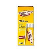 Aspercreme Original Pain Relief Cream for Arthritis, Joint & Muscle Pain, Non-greasy Topical Analgesic With Moisturizing Aloe & Max-Strength 10% Trolamine Salicylate, 5 Oz.