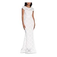 Xscape Womens Lace Zippered Cap Sleeve Scoop Neck Full-Length Formal Mermaid Dress