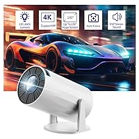 1280*720 Ultra HD Mini Projector, 4K Portable Home Recommended Projector BT5.0 Dual Band WIFI6 120Ansi Brightness180° Rotation & Auto Keystone Home Theater Outdoor Portable Projector