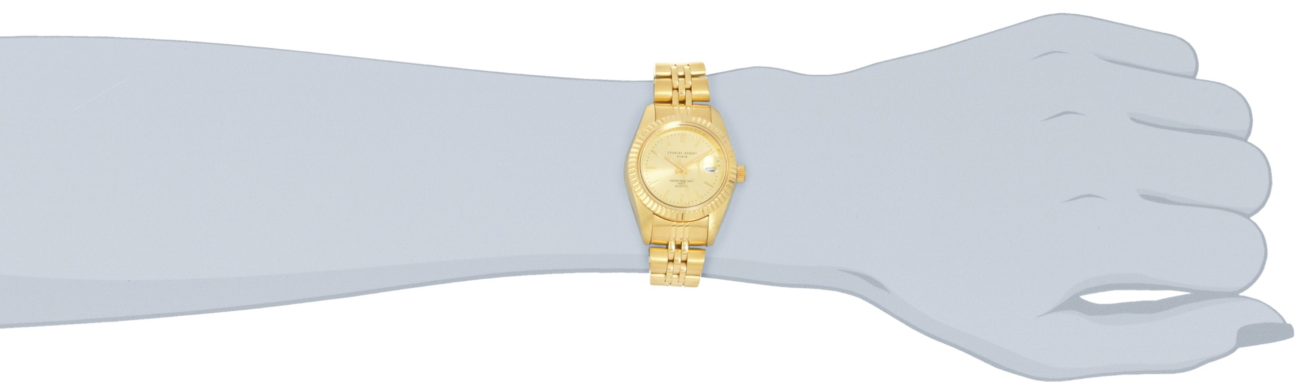 Charles-Hubert, Paris Women's 6444 Classic Collection Gold-Plated Stainless Steel Watch